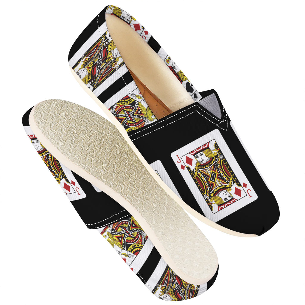 Four Jacks Playing Cards Print Casual Shoes