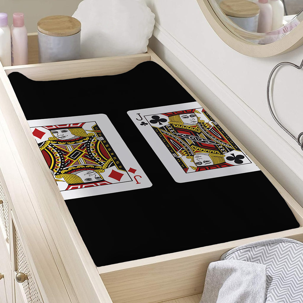 Four Jacks Playing Cards Print Changing Pad Cover
