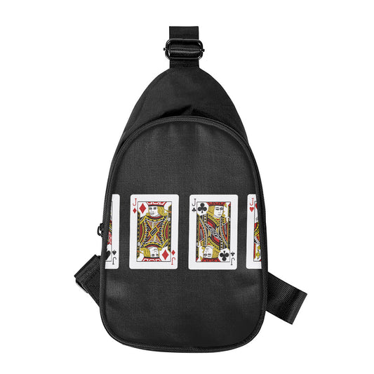 Four Jacks Playing Cards Print Chest Bag