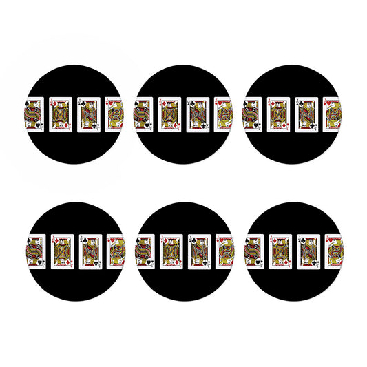 Four Jacks Playing Cards Print Coaster Set