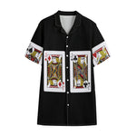 Four Jacks Playing Cards Print Cotton Hawaiian Shirt