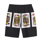 Four Jacks Playing Cards Print Cotton Shorts