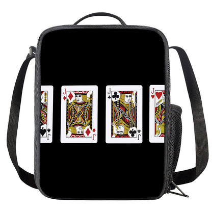 Four Jacks Playing Cards Print Crossbody Lunch Bag