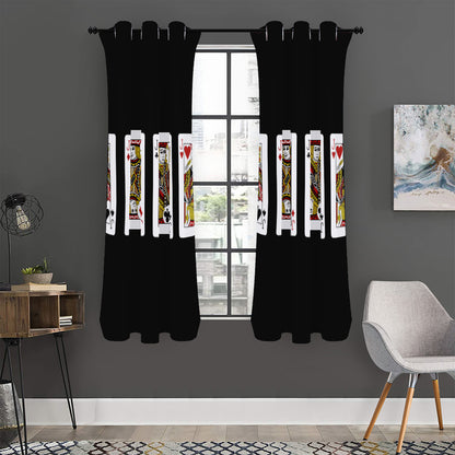 Four Jacks Playing Cards Print Curtain