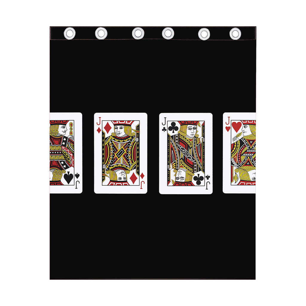 Four Jacks Playing Cards Print Curtain