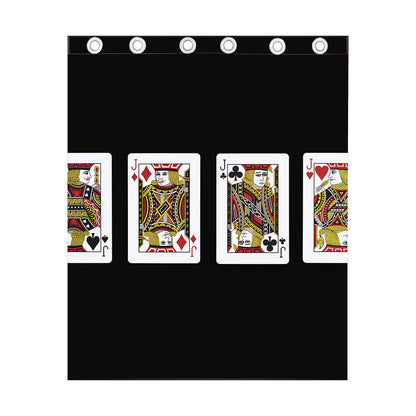 Four Jacks Playing Cards Print Curtain