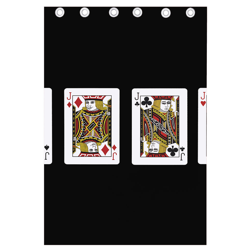 Four Jacks Playing Cards Print Curtain