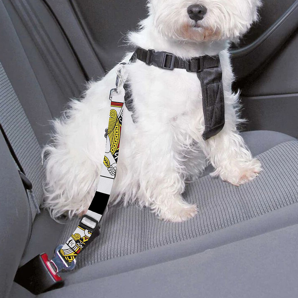 Four Jacks Playing Cards Print Dog Seat Belt