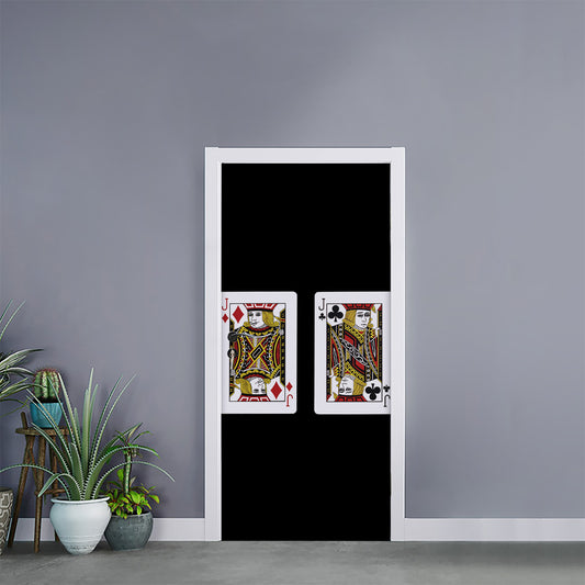 Four Jacks Playing Cards Print Door Sticker