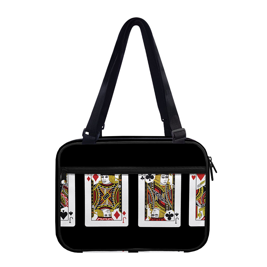 Four Jacks Playing Cards Print Double Strap Bible Bag