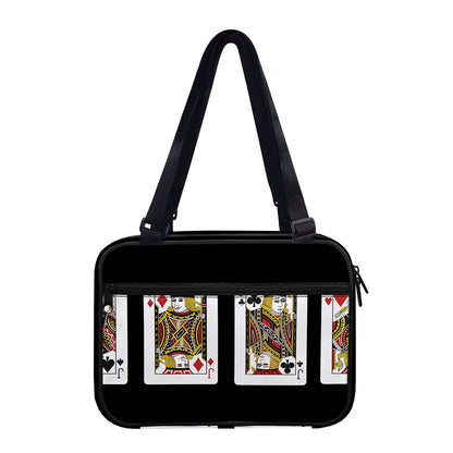 Four Jacks Playing Cards Print Double Strap Bible Bag