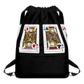 Four Jacks Playing Cards Print Drawstring Backpack