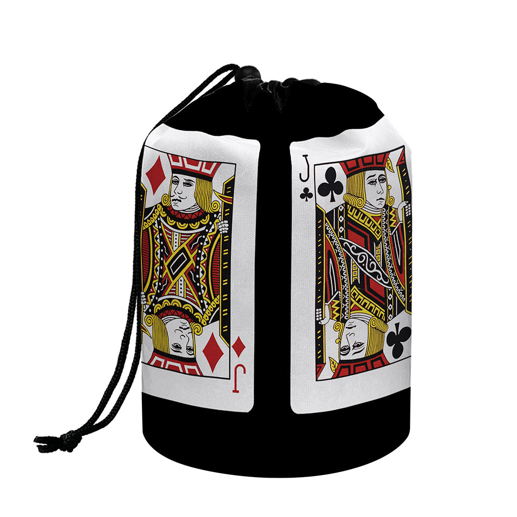 Four Jacks Playing Cards Print Drawstring Makeup Bag