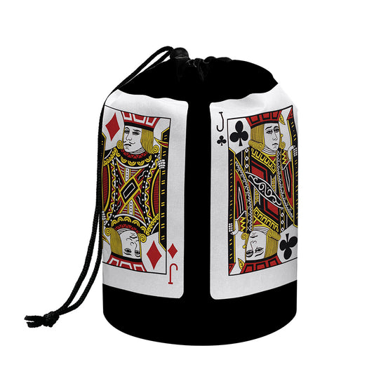 Four Jacks Playing Cards Print Drawstring Makeup Bag