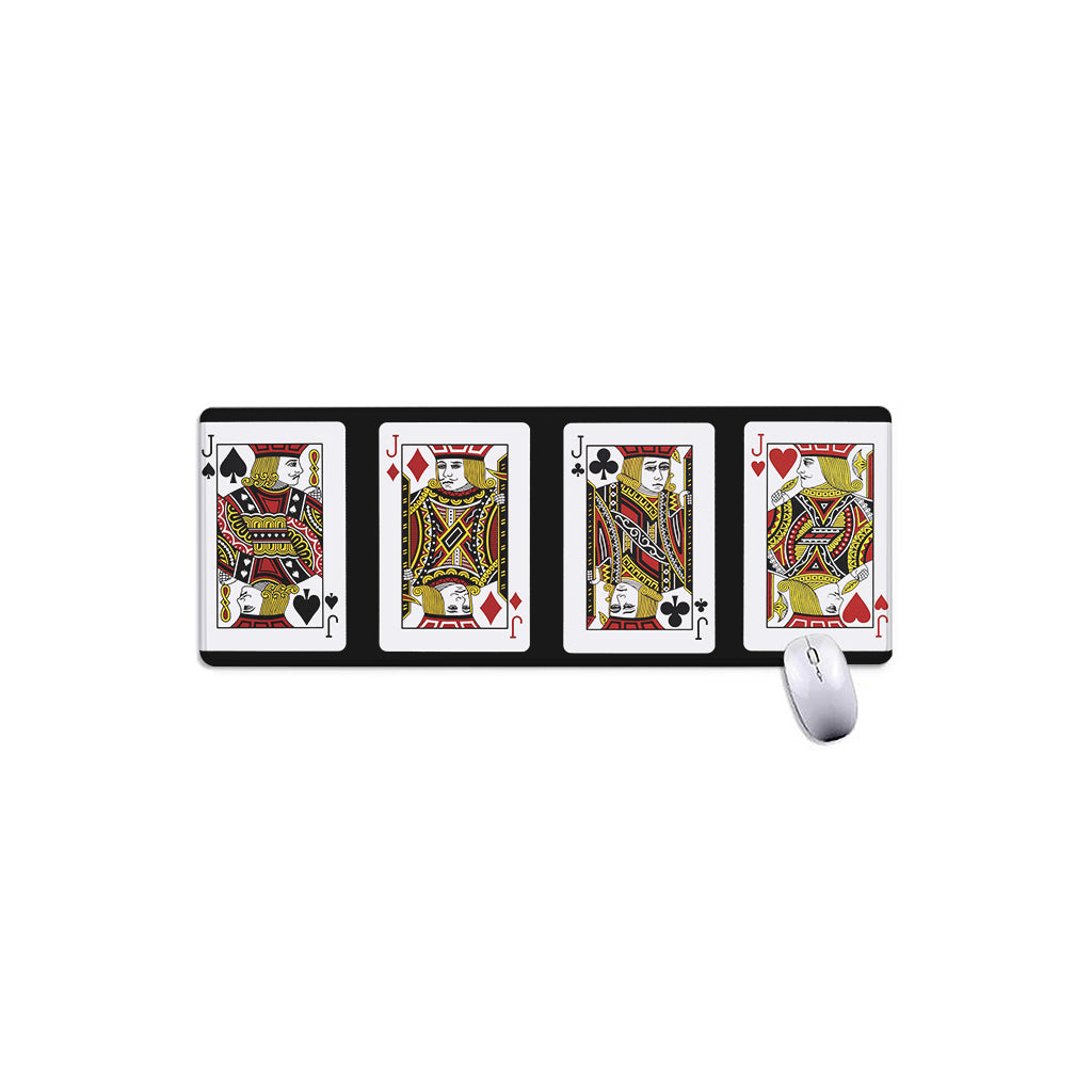 Four Jacks Playing Cards Print Extended Mouse Pad