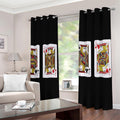 Four Jacks Playing Cards Print Extra Wide Grommet Curtains