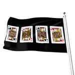 Four Jacks Playing Cards Print Flag