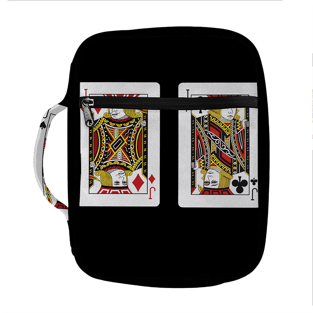 Four Jacks Playing Cards Print Front Pocket Bible Bag