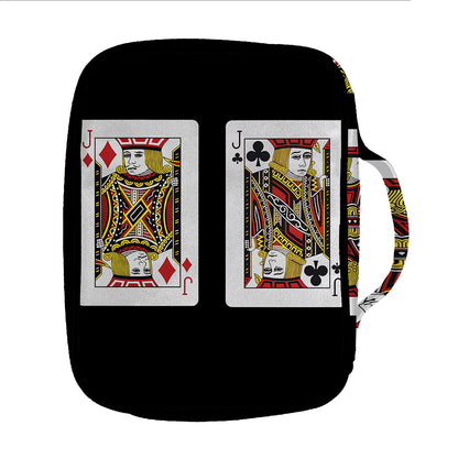 Four Jacks Playing Cards Print Front Pocket Bible Bag
