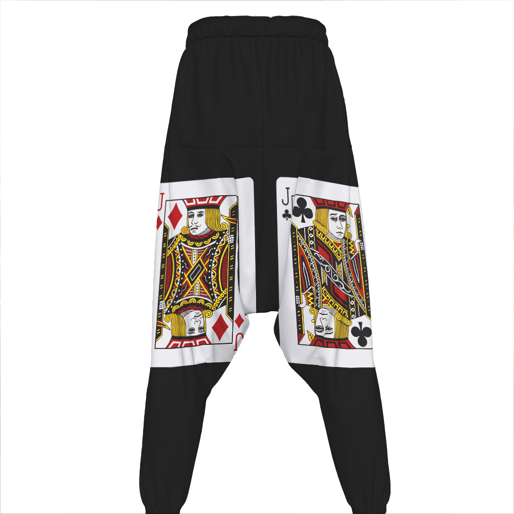 Four Jacks Playing Cards Print Hammer Pants