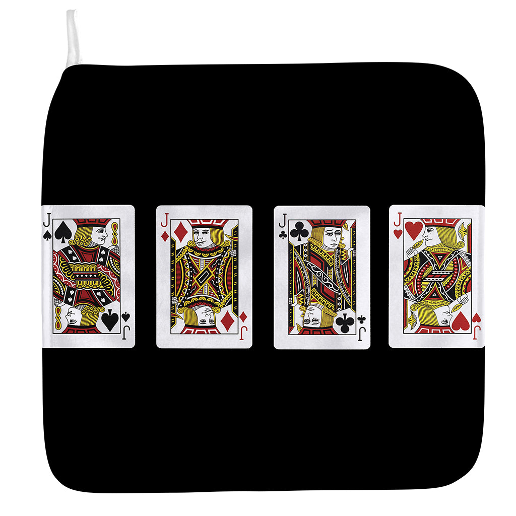 Four Jacks Playing Cards Print Hand Towel