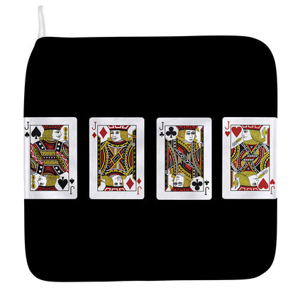 Four Jacks Playing Cards Print Hand Towel