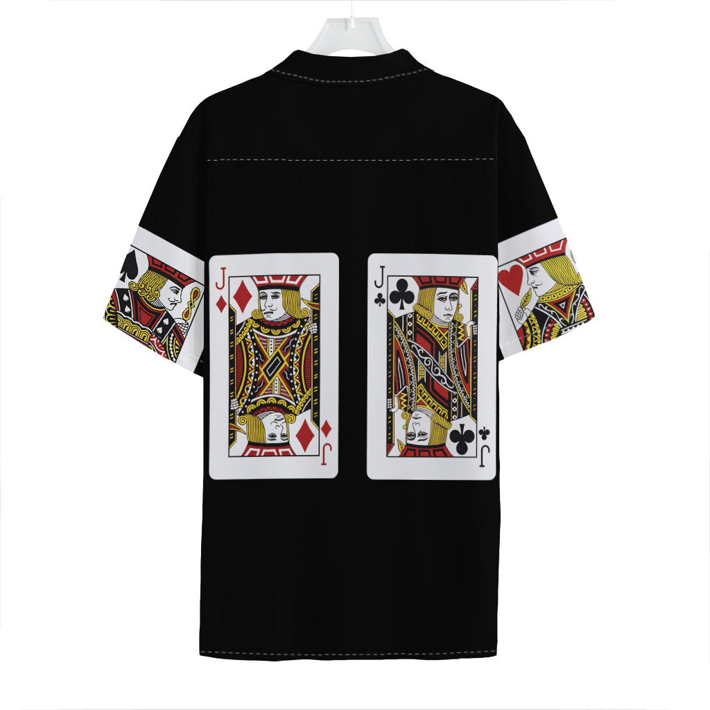 Four Jacks Playing Cards Print Hawaiian Shirt