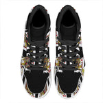 Four Jacks Playing Cards Print High Top Leather Sneakers