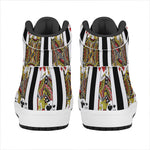 Four Jacks Playing Cards Print High Top Leather Sneakers