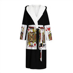 Four Jacks Playing Cards Print Hooded Bathrobe