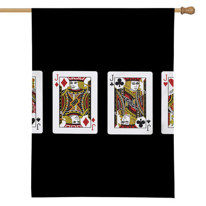 Four Jacks Playing Cards Print House Flag