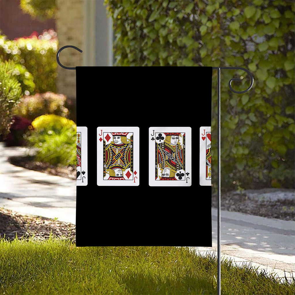 Four Jacks Playing Cards Print House Flag