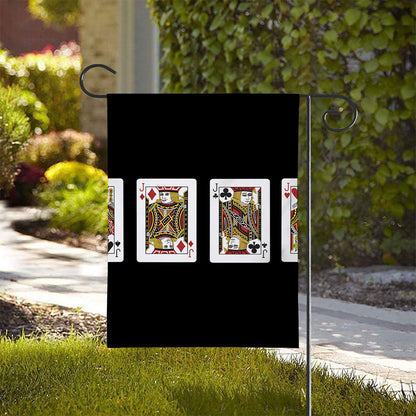 Four Jacks Playing Cards Print House Flag
