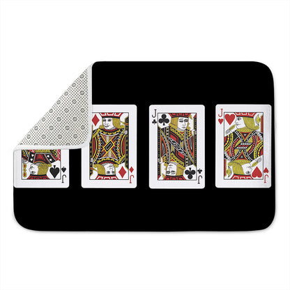 Four Jacks Playing Cards Print Indoor Door Mat