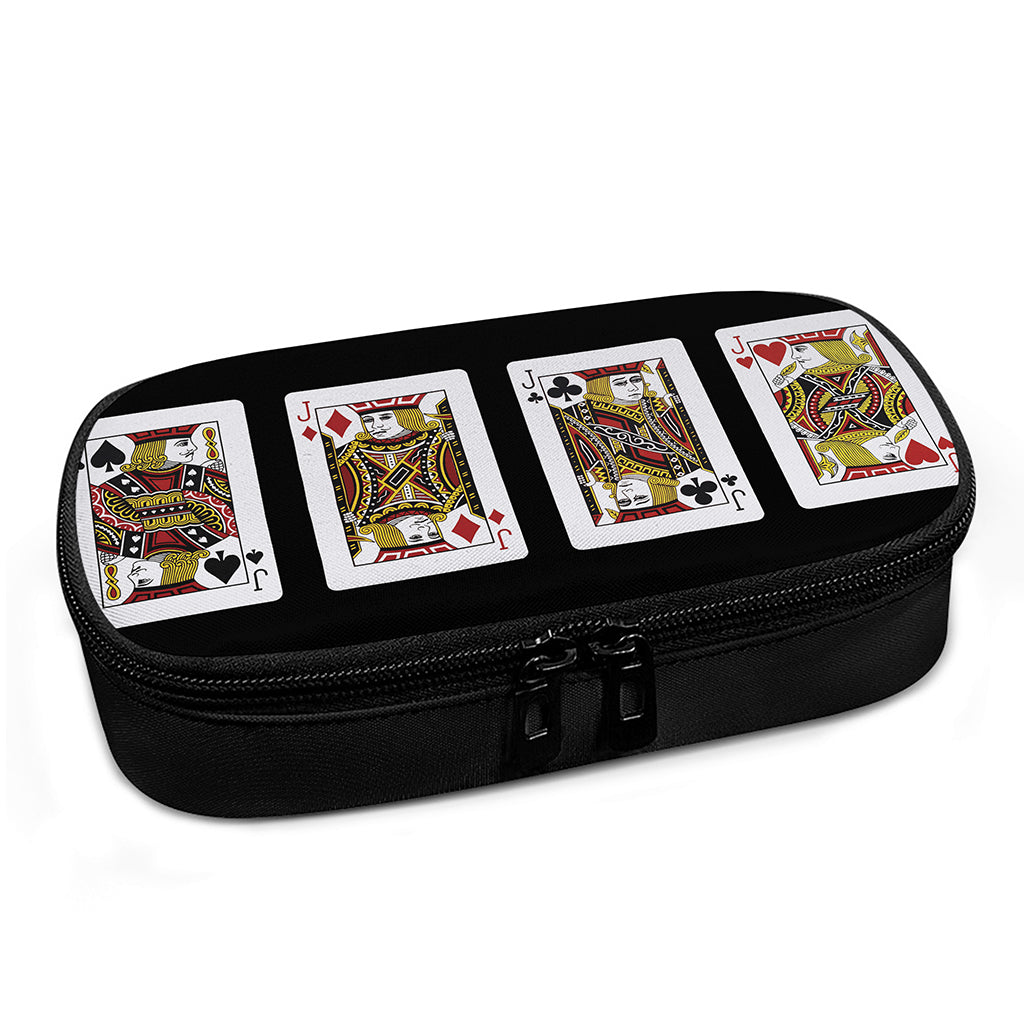 Four Jacks Playing Cards Print Insulin Cooler Travel Case
