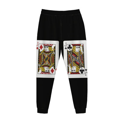 Four Jacks Playing Cards Print Jogger Pants