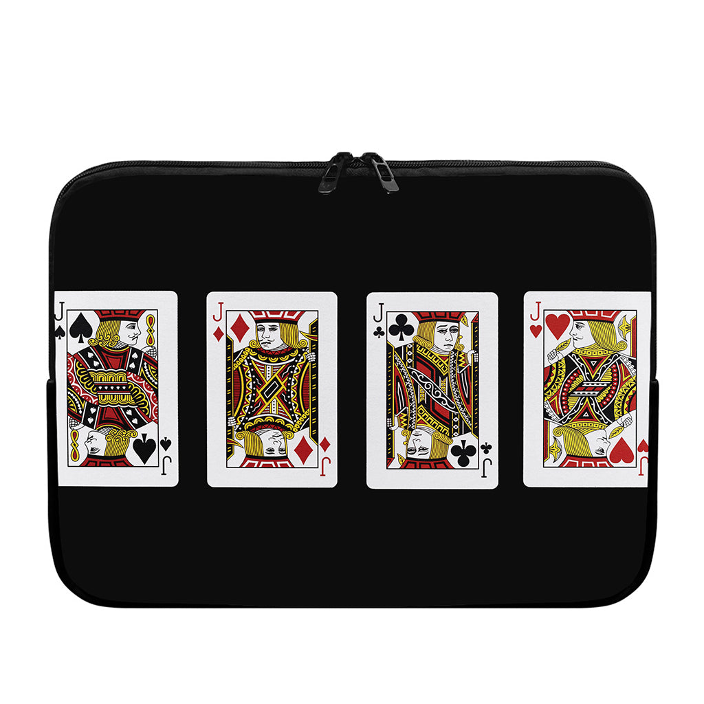 Four Jacks Playing Cards Print Laptop Sleeve