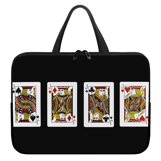 Four Jacks Playing Cards Print Laptop Sleeve With Handle
