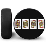 Four Jacks Playing Cards Print Leather Spare Tire Cover