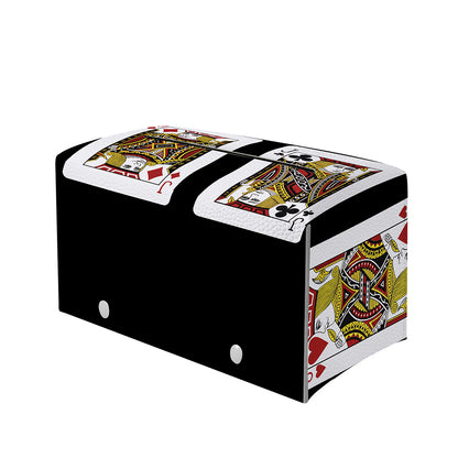 Four Jacks Playing Cards Print Leather Tissue Box Cover
