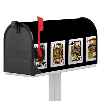 Four Jacks Playing Cards Print Mailbox Cover