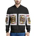 Four Jacks Playing Cards Print Men's Bomber Jacket