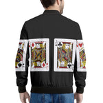 Four Jacks Playing Cards Print Men's Bomber Jacket