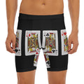 Four Jacks Playing Cards Print Men's Long Boxer Briefs