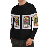 Four Jacks Playing Cards Print Men's Long Sleeve Rash Guard