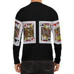 Four Jacks Playing Cards Print Men's Long Sleeve Rash Guard