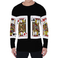 Four Jacks Playing Cards Print Men's Long Sleeve T-Shirt