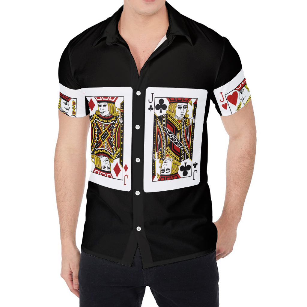 Four Jacks Playing Cards Print Men's Shirt