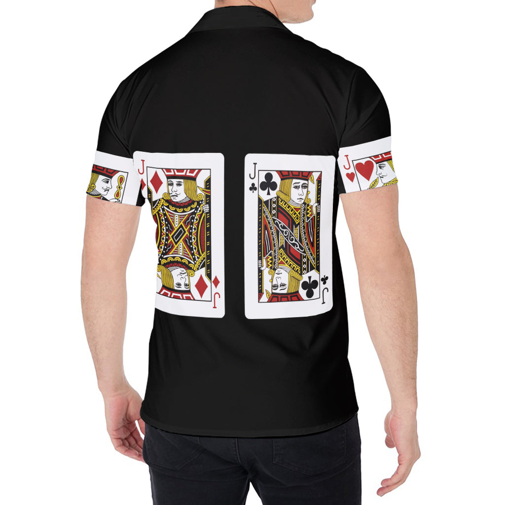 Four Jacks Playing Cards Print Men's Shirt
