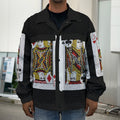 Four Jacks Playing Cards Print Men's Shirt Jacket
